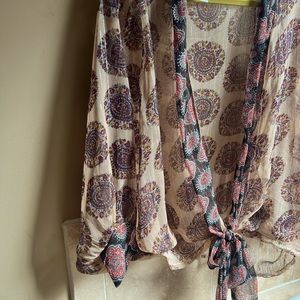 Free People tie front kimono